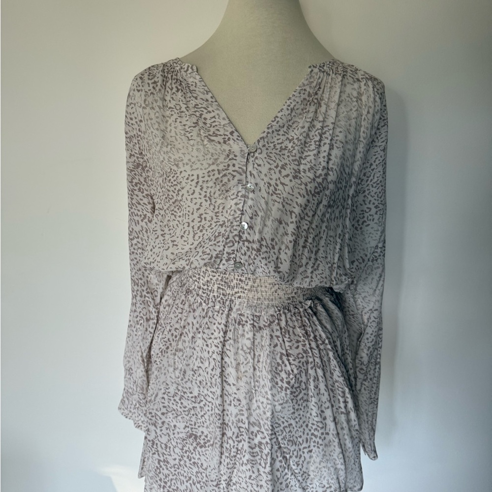 Rails grayish/tan Leopard Print Mini Dress